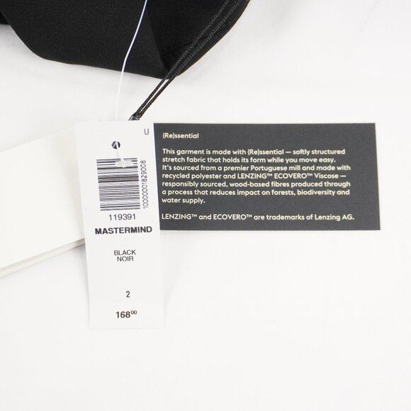 Aritzia Babaton Mastermind Blazer V-Neck Mini Dress in Black - Size 2 - NWT - Picture 8 of 8